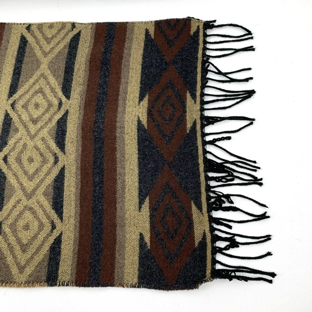 Vintage Italian designer chevron western cowboy print scarf - Picture 10 of 11